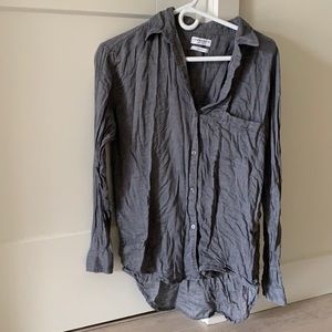 Community size small blue linen shirt